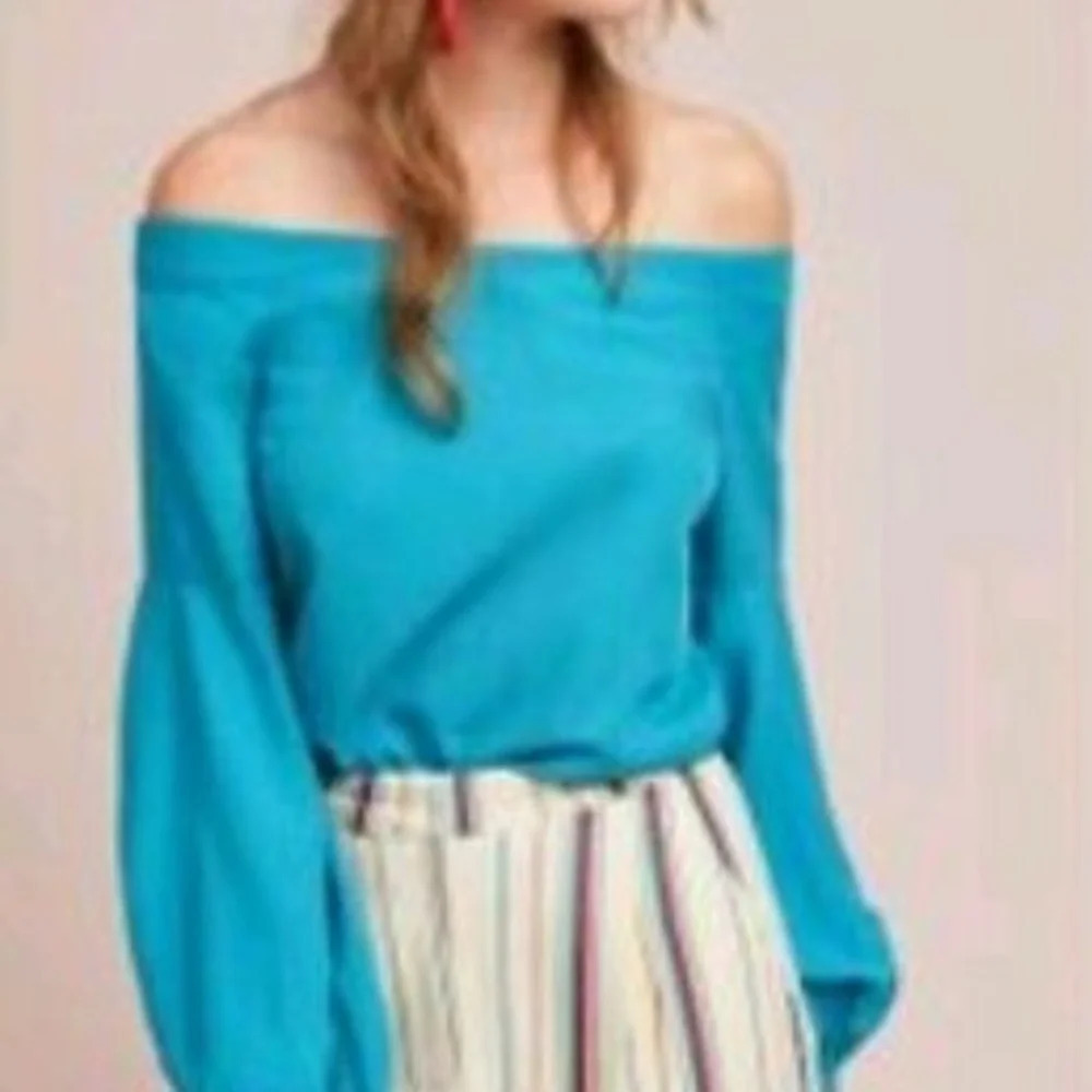 Anthropologie Maeve Clotille Off Shoulder Blouse 2